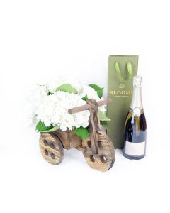 Tuscan Countryside Flowers & Champagne Gift