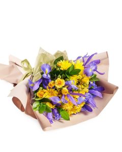 Luminous Lavender Iris Bouquet
