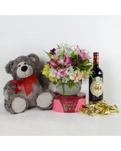Eternal Love Flowers & Wine Gift