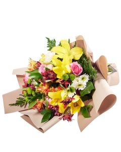 Country Cottage Mixed Peruvian Lily Bouquet